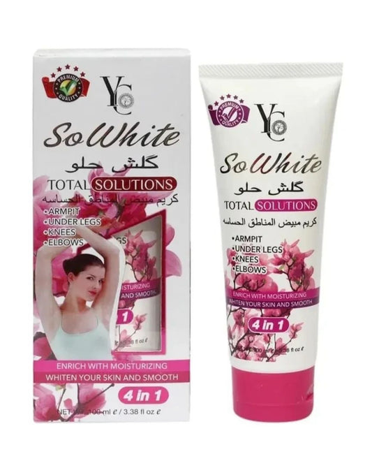 SO WHITE - TARGETED WHITENING CREAM FOR ARMPITS KNEES ELBOWS UNDERLEGS